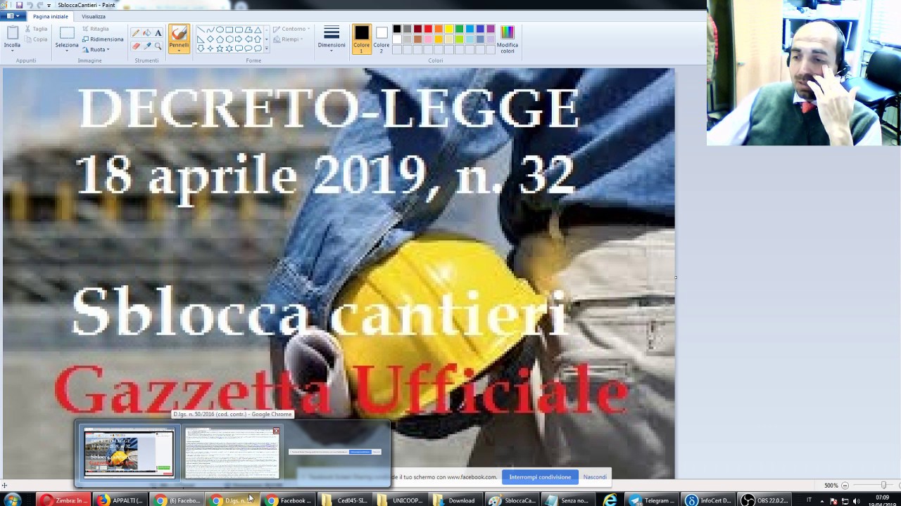 APPALTI - sblocca cantieri (D.L.18 aprile 2019, n. 32) - 19 aprile 2019