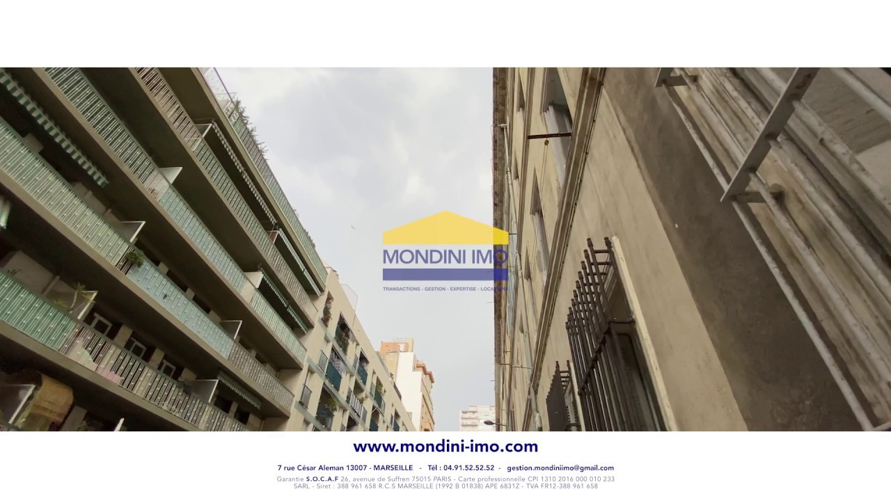 LOCATION - T2 - 31M2 MARSEILLE 13007 - 520&euro;/ MOIS