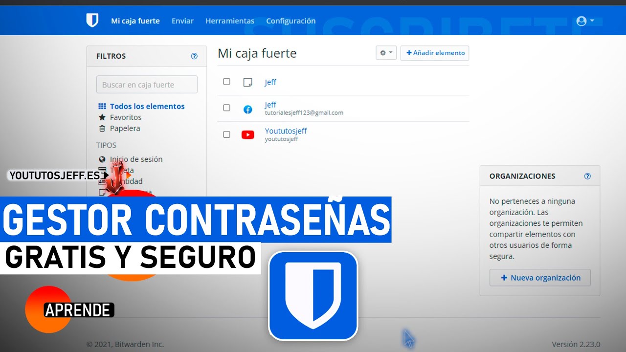 Organizar Contraseñas ✅ Bitwarden Tutorial