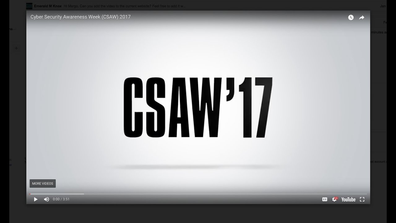 CSAW'17 Cyber Security Awareness Week