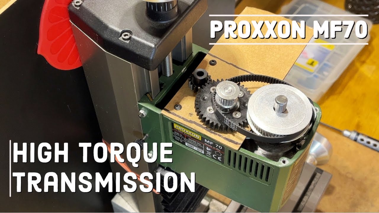 Proxxon MF70 modification. High torque transmission (Part 2)
