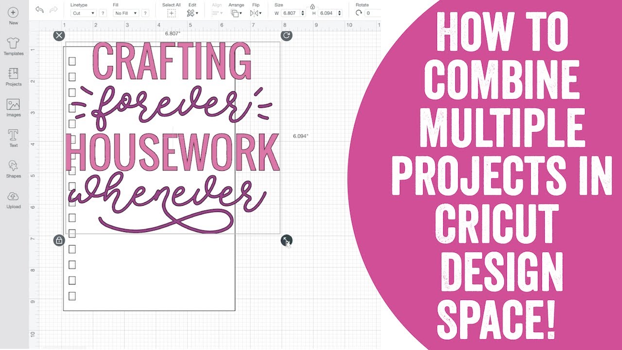 How to Combine Multiple Projects in Cricut's Design Space