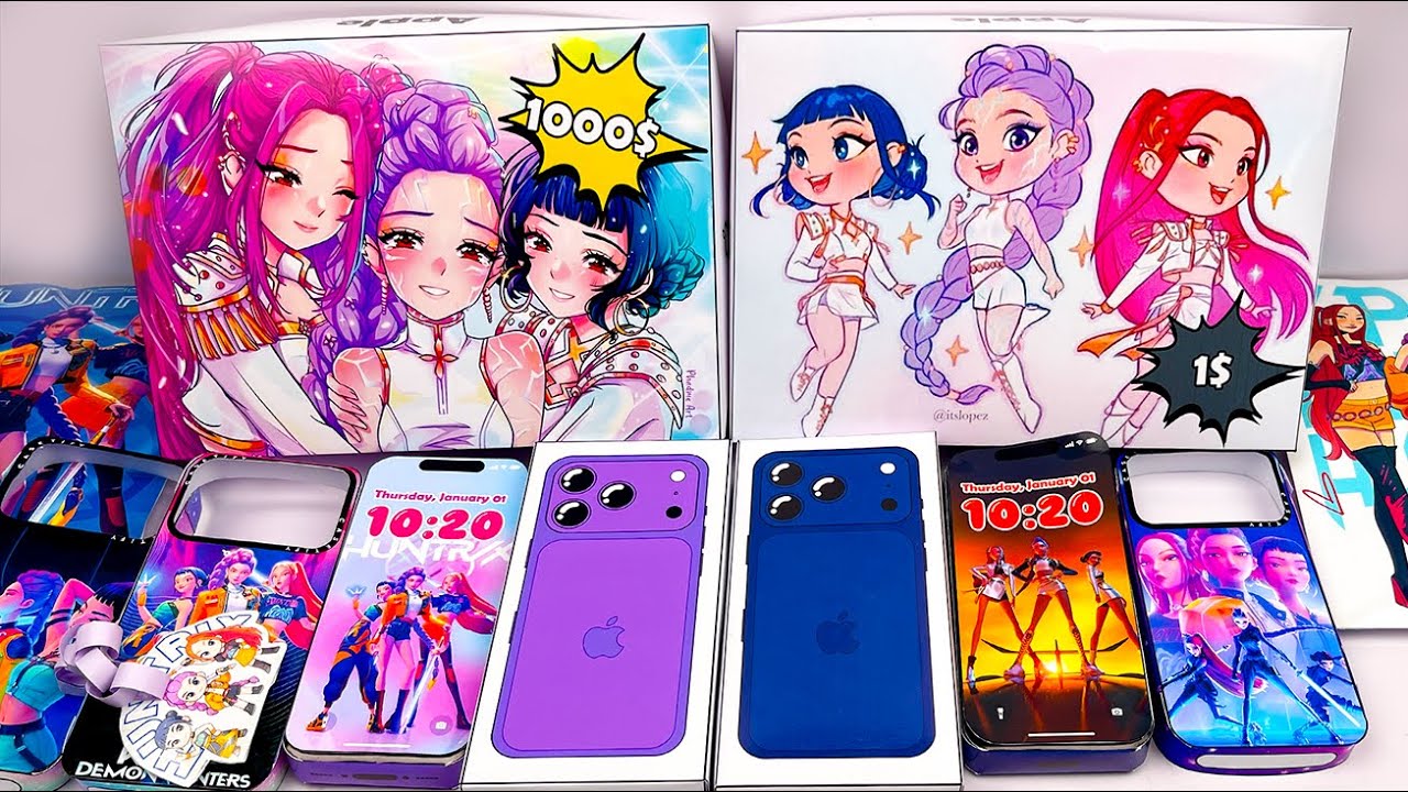 💜Paper DIY💜 $1 vs $1000 APPLE x KPOP DEMON HUNTERS Blind Bag | RUMI, MIRA & ZOEY | ASMR
