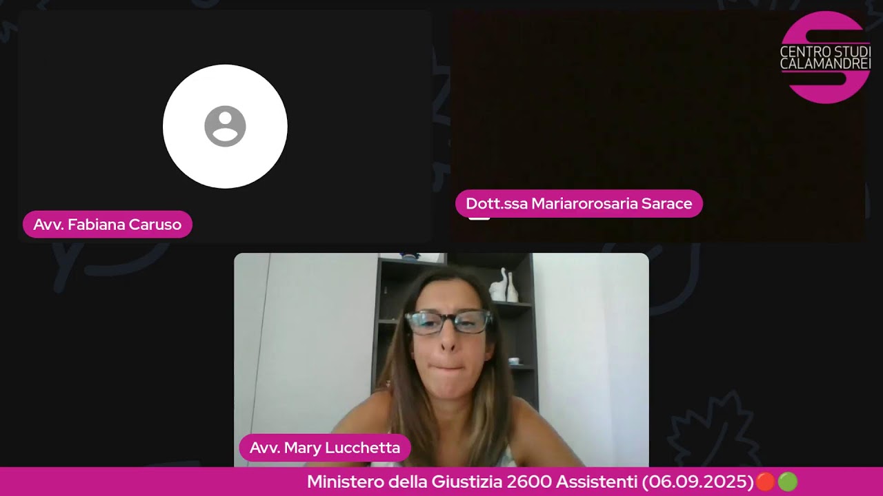 Corso Ministero della Giustizia 2025 - 2600 Assistenti - Lezione di Prova 🟢🔴