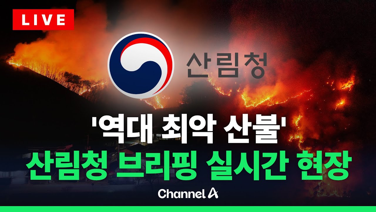 [🔴라이브를 켜라] 산림청 '역대 최악 산불' 브리핑 실시간 현장/ 채널A