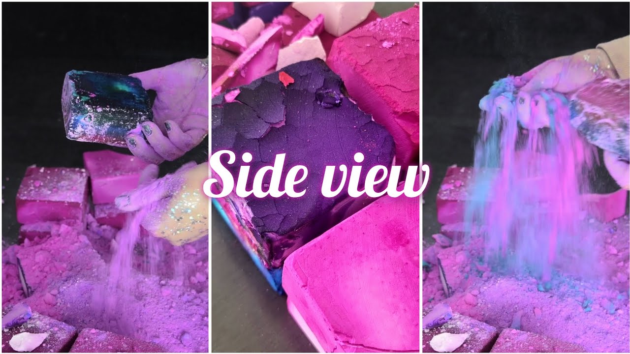 Vibrant pink dyed with touch of purple and blue 💕💜💙 SV satisfying dusty gym chalk ASMR 🎶