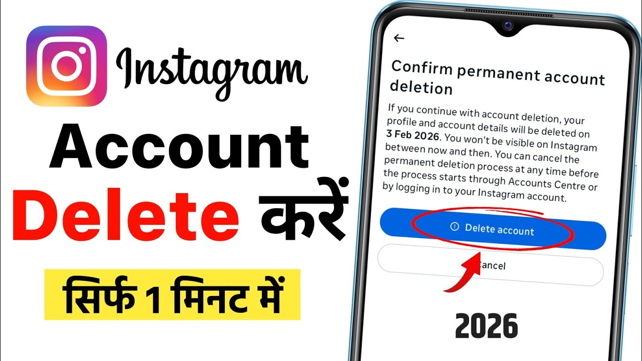 How To Delete Instagram Account Permanently In 2026 - Easily | New Update | Delete Instagram Account