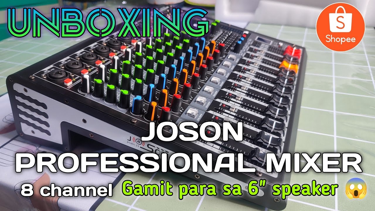 Unboxing Joson professional mixer 8 channel for micro sound 6