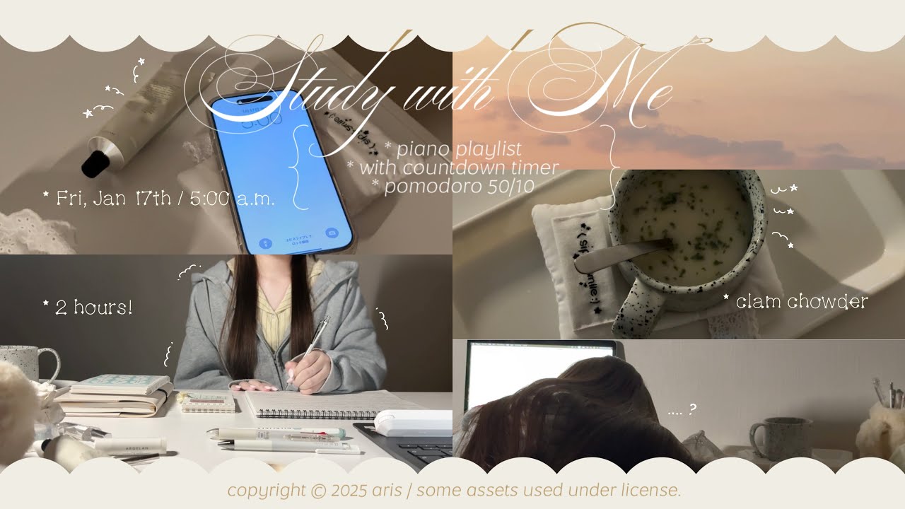 【⋆ ໋study with me ݁˖ ໋】 let’s get ★-ted⋆ ໋.ᐟ꒰𑁬‪ / pomodoro 50/10 / piano music ☘︎