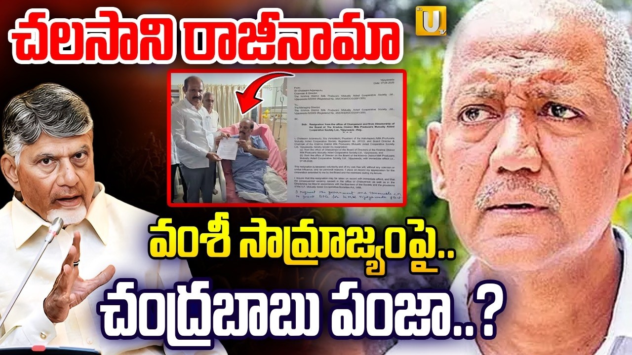 Chalasani Anjaneyulu Resigns | వంశీపై బాబు పంజా.? What's Real Story Behind Vijaya Dairy Issue? | UTV