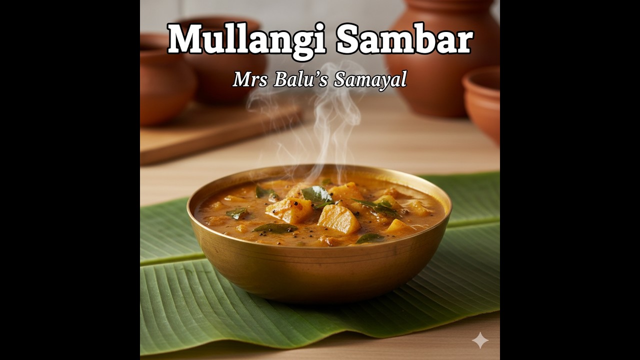 முள்ளங்கி சாம்பார் | Mullangi Sambar in Tamil