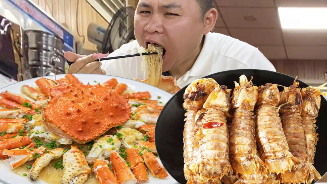 挑战带妹妹花3000元吃海鲜！400多一斤的富贵虾，个头竟然比手还大？【都市陈大胖】