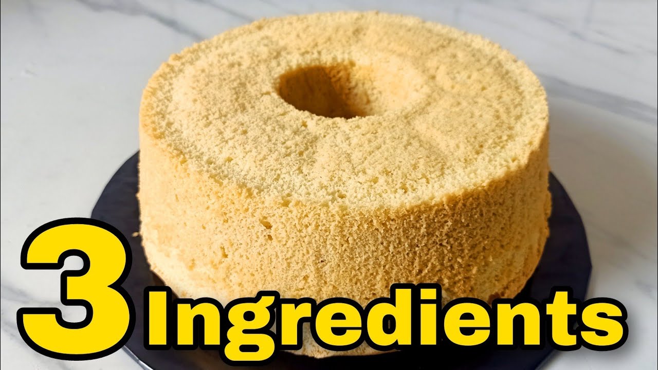 Easy Chiffon Cake [Only 3 Ingredients] Soft And Fluffy Chiffon Cake | Chiffon Cake Cup Measure