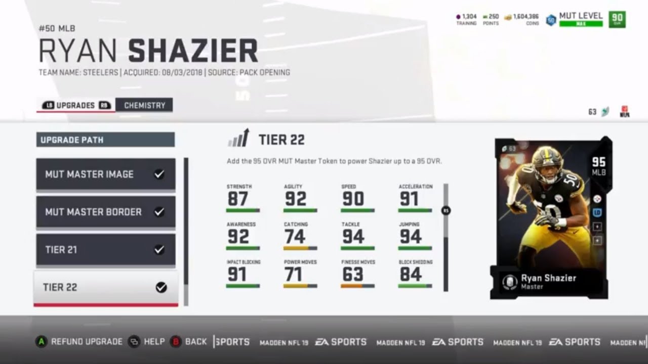 WE DID IT! MUT MASTER! 96 OVERALL RYAN SHAZIER IS HOME! Madden 19 Ultimate Team