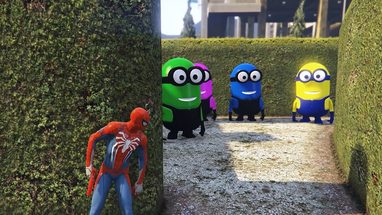 GTA 5 Funny Ragdoll Spiderman vs Minion GTA 5 Eps.02