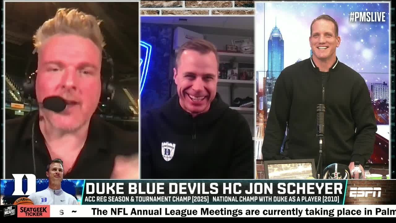 Jon Scheyer on Duke Brotherhood, prep for Houston & relationship with Coach K | The Pat McAfee Show