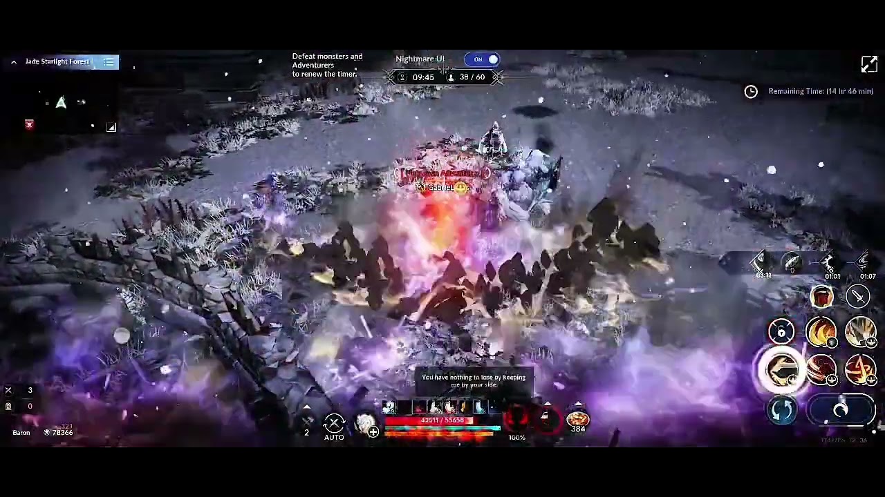 BDM gameplay: Jade Starlight Forest 1 NIGHTMARE❄️ #berserker class 🗡️ #PVP #pk   #blackdesertmobile 