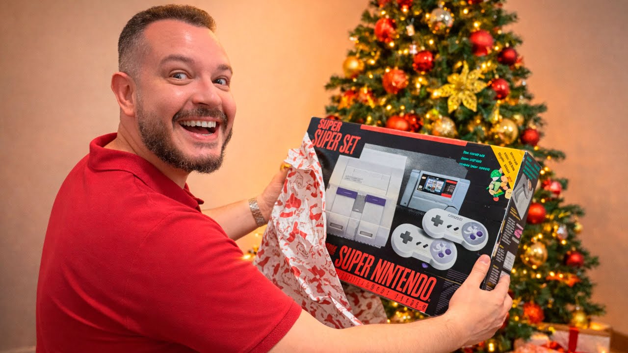 Esse presente me fez voltar no tempo… 🎄🎮 | Unboxing Super Nintendo