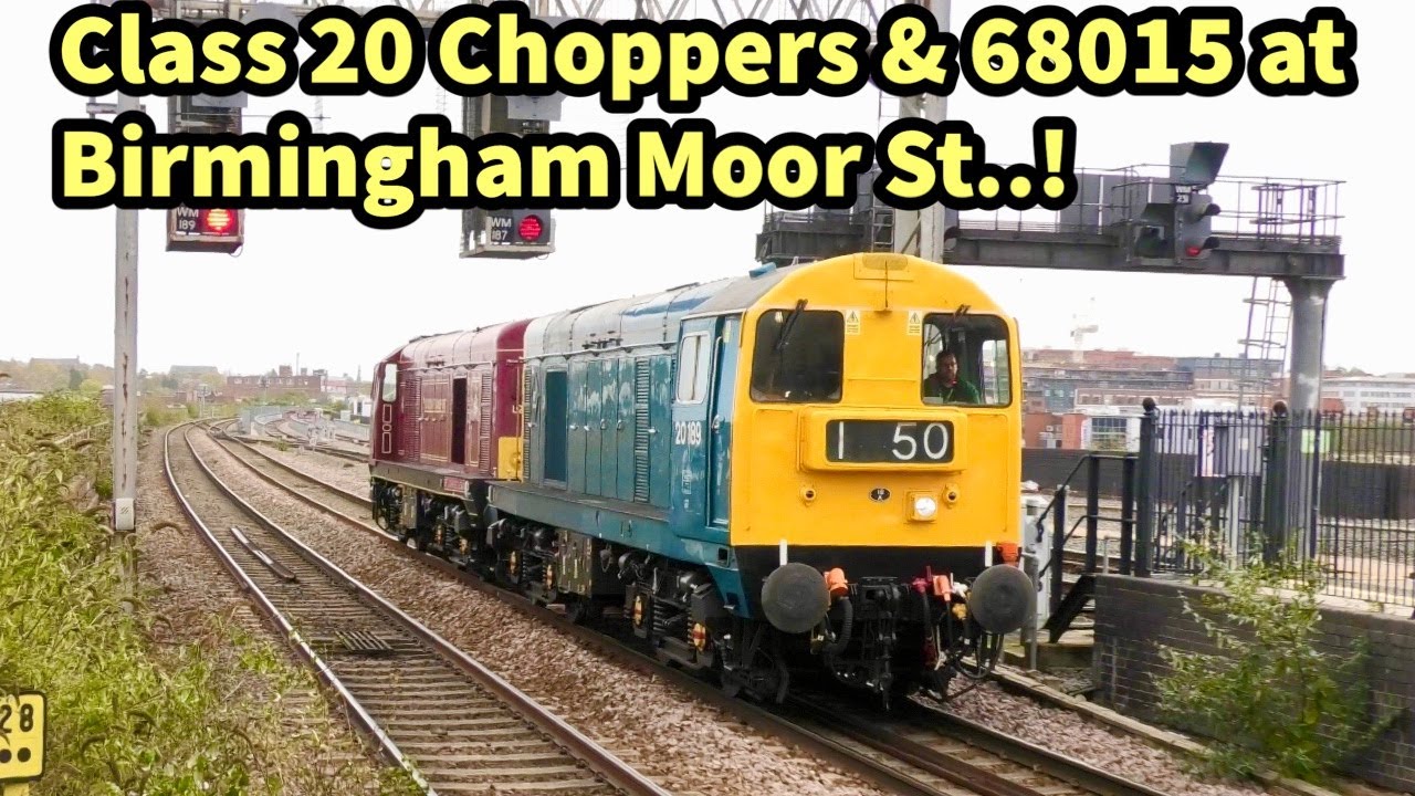 Class 20 Choppers working 0Z20 Tyseley Steam Trust - Worcester T.C at Birmingham Moor St & 68015