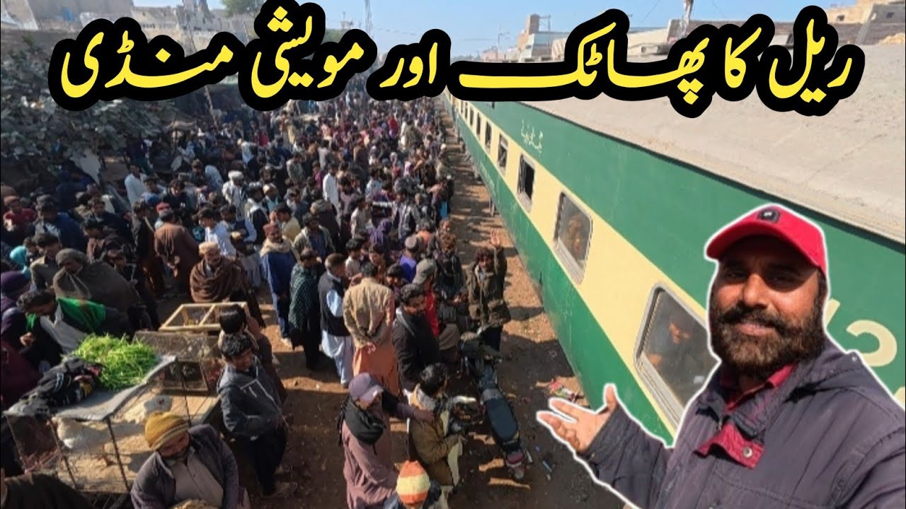 Lunda market of Tandojam goats sheep's and most dangerous railway crossing just like Thailand Street