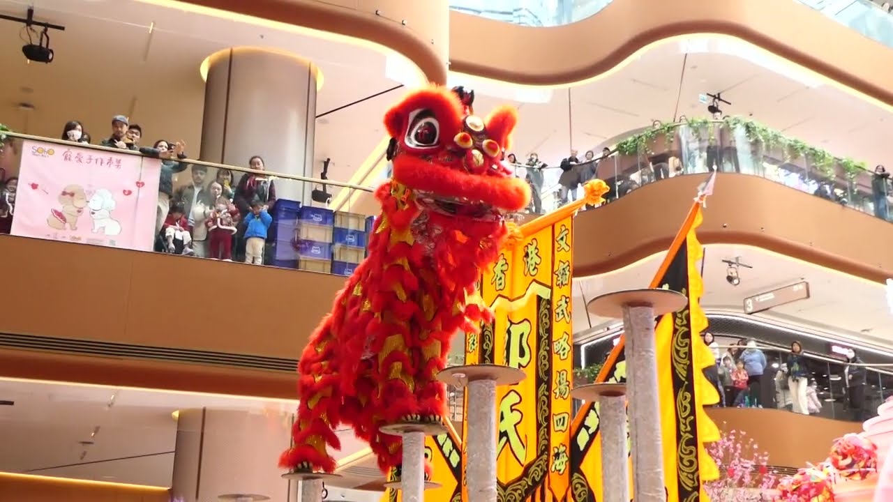 2025-Feb-8 #香港中國農曆新年 醒獅表演#HongKongChineseLunarNewYear #LionDance Performance Lion Dance @ AIRSIDE