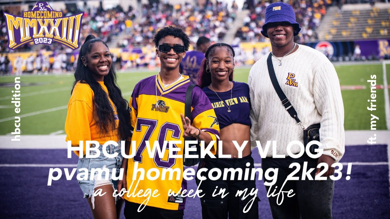 hbcu weekly vlog: pvamu homecoming 2k23! parties, p3 & campus events, classes, ft. my friends
