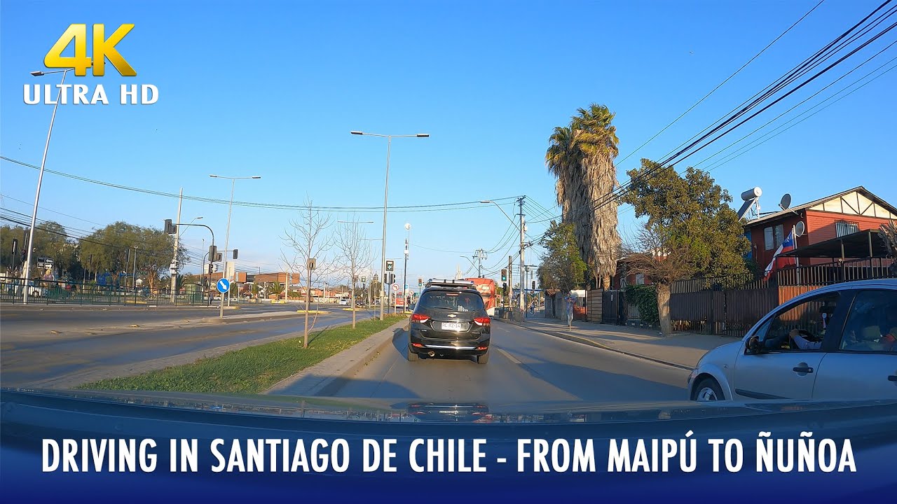 Driving in Santiago de Chile: From Maipú to Ñuñoa | TimeWarp 3.0 5x | 4K
