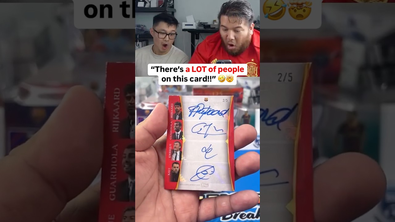 4 AUTOGRAPHS ON 1 CARD!! 🔥 Huge football card packed!! ⚽️