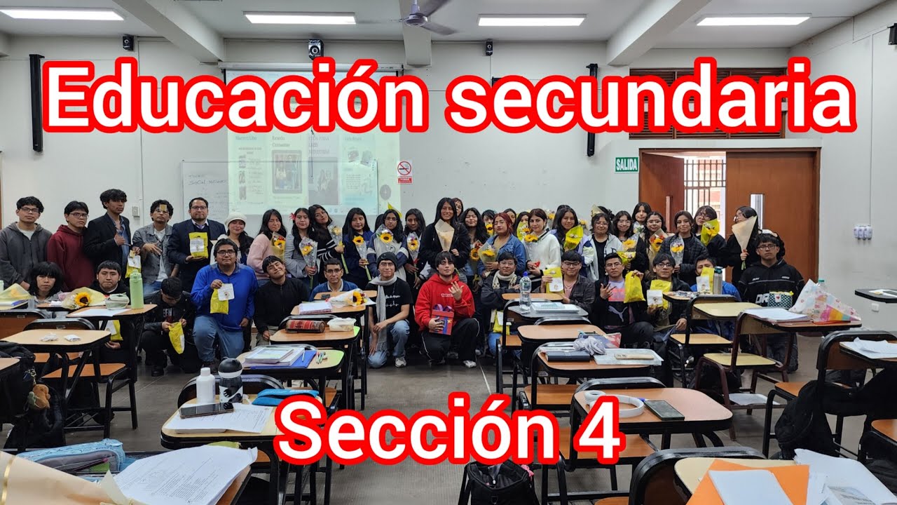 Obsequiando flores amarillas a nuestras compañeras en san marcos 😎(semana 5 y 6)