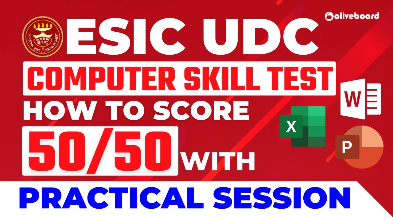 ESIC UDC Computer Skill Test | How To Score 50/50 | With Practical Session | By Vivek Sir