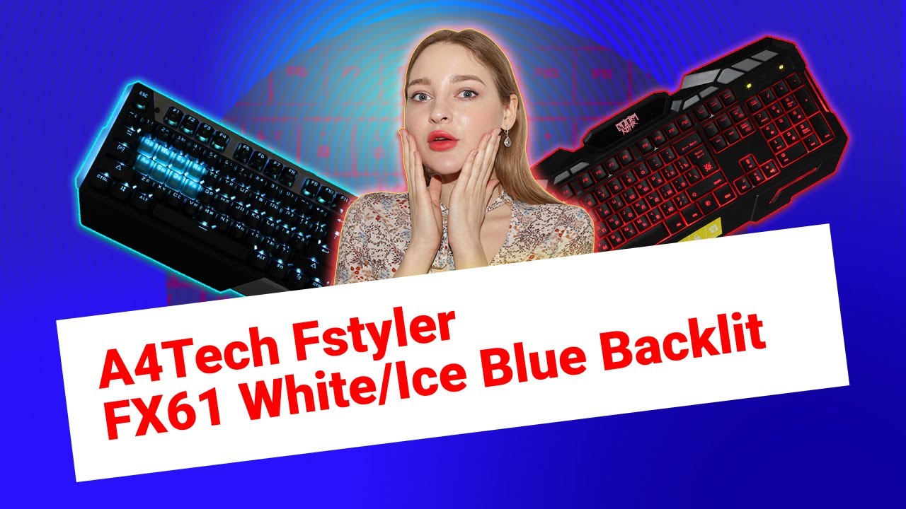 НИКС Компьютерный Супермаркет: видео про Клавиатура A4Tech Fstyler FX61 White / Ice Blue Backlit Про
