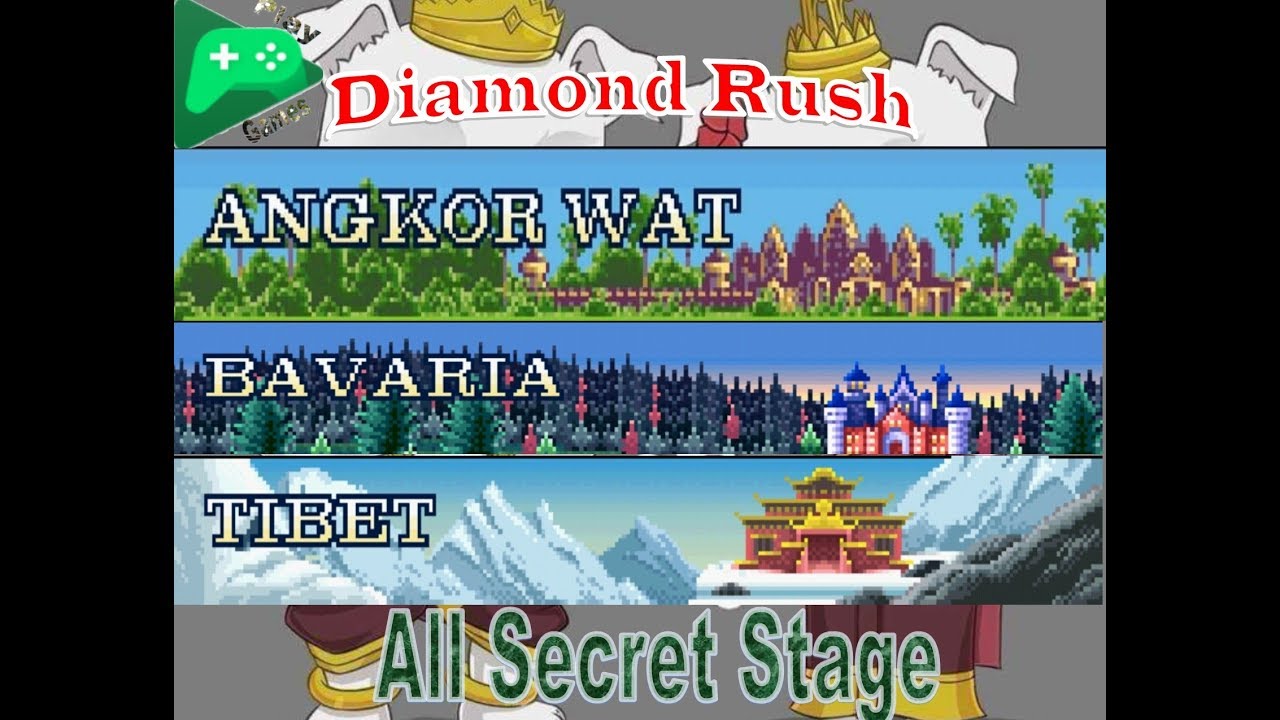 Diamond Rush | All Secret Stages with Mithril Vest  | Walk Through ~ 2018