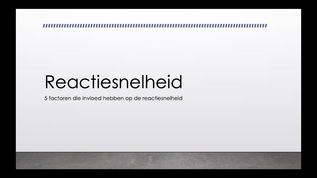 Factoren die de Reactiesnelheid beïnvloeden
