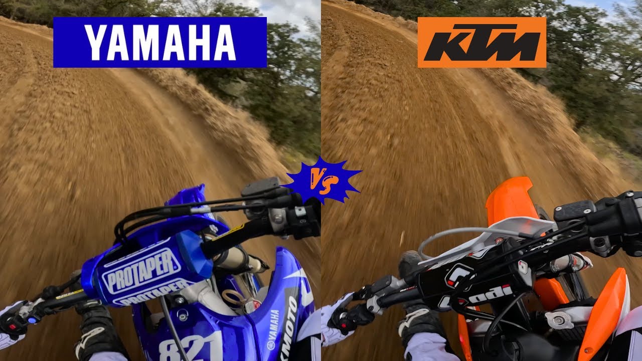 KTM 250SXF против YAMAHA YZ250F — СРАВНЕНИЕ ХОДОВЫХ ХАРАКТЕРИСТИК