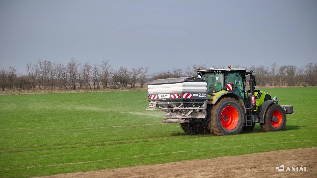 CLAAS ARION 660 и SKY X40+ [удобрения для внесения]