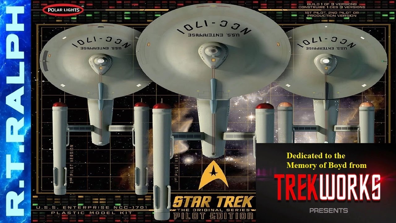 Обзор набора для модели Polar Lights Star Trek TOS U.S.S. Enterprise с деталями Pilot Edition в м...