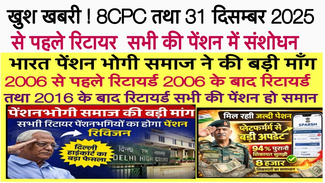 राज्य सभा वित्त राज्य वित्त मंत्री ने दी ख़ुश खबरी I 8 CPC EQAL PENSION I PRE 2006 PENSION REVISION