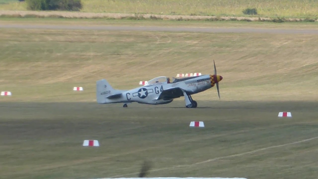Riskante Landung P 51 Mustang auf der Hahnweide OTT16