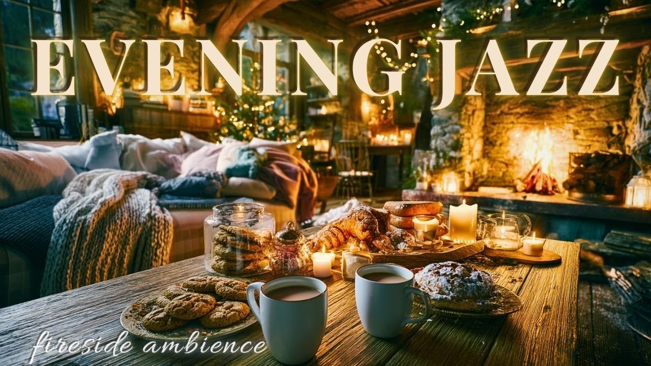 Soft Jazz Piano Music with Cozy Fireplace Sounds for 2 Hours of Peace