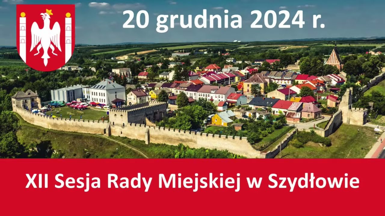 XII Sesja Rady Miejskiej w Szydłowie, 20.12.2024 r.