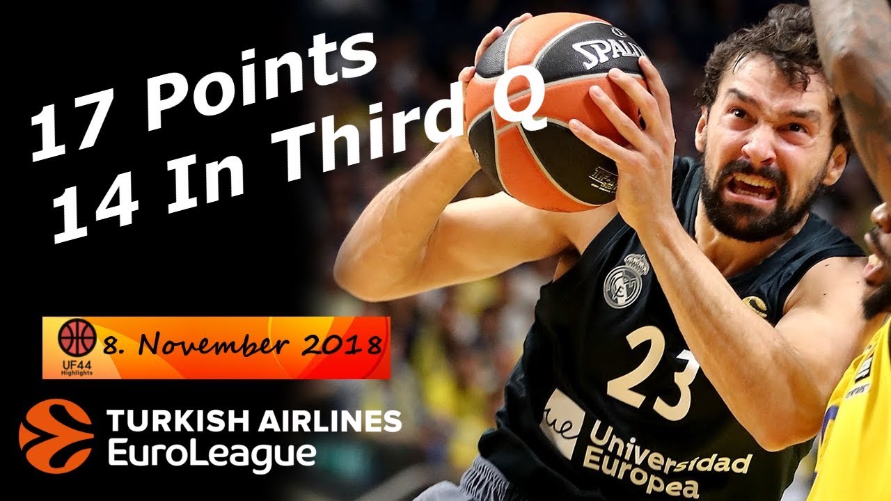 Sergio Llull Full Highlights 8.11.2018 Maccabi vs Real Madrid - 17 Pts! | UF44 Highlights