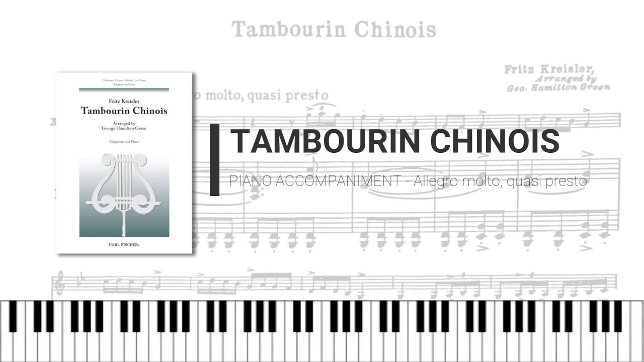 ABRSM G8 Percussion 2020 (C9) Tambourin Chinois (Piano accompaniment)
