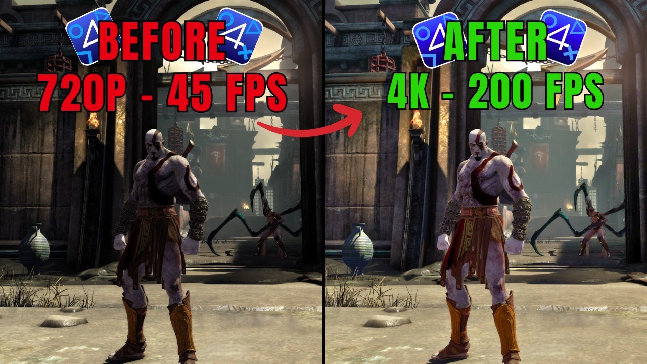 Лучшие настройки RPCS3 для God of War: Ascension в разрешении 4K при 200 FPS (RX 6700 XT / RTX 4060)