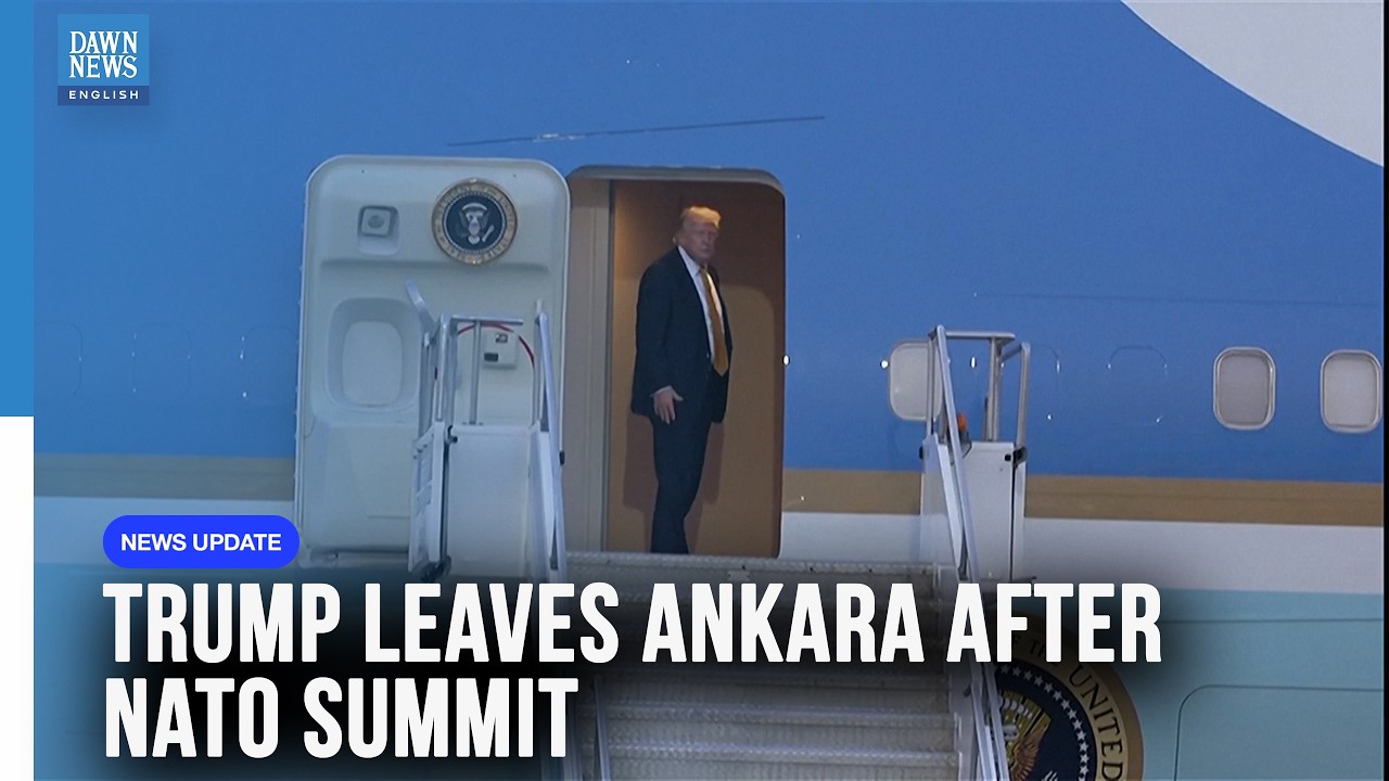 WATCH: Trump Departs Turkey After NATO Summit | Dawn News English