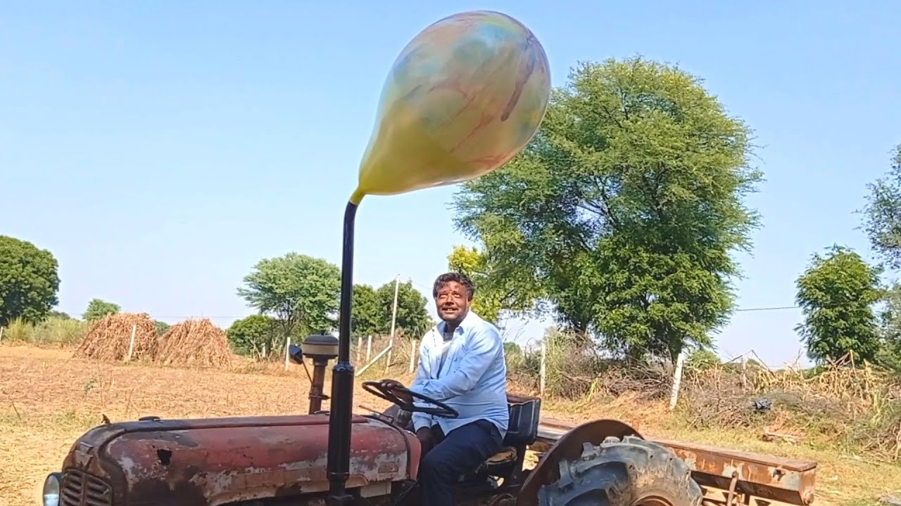 Biggest Monster balloon vs tractor - super big size balloon Create