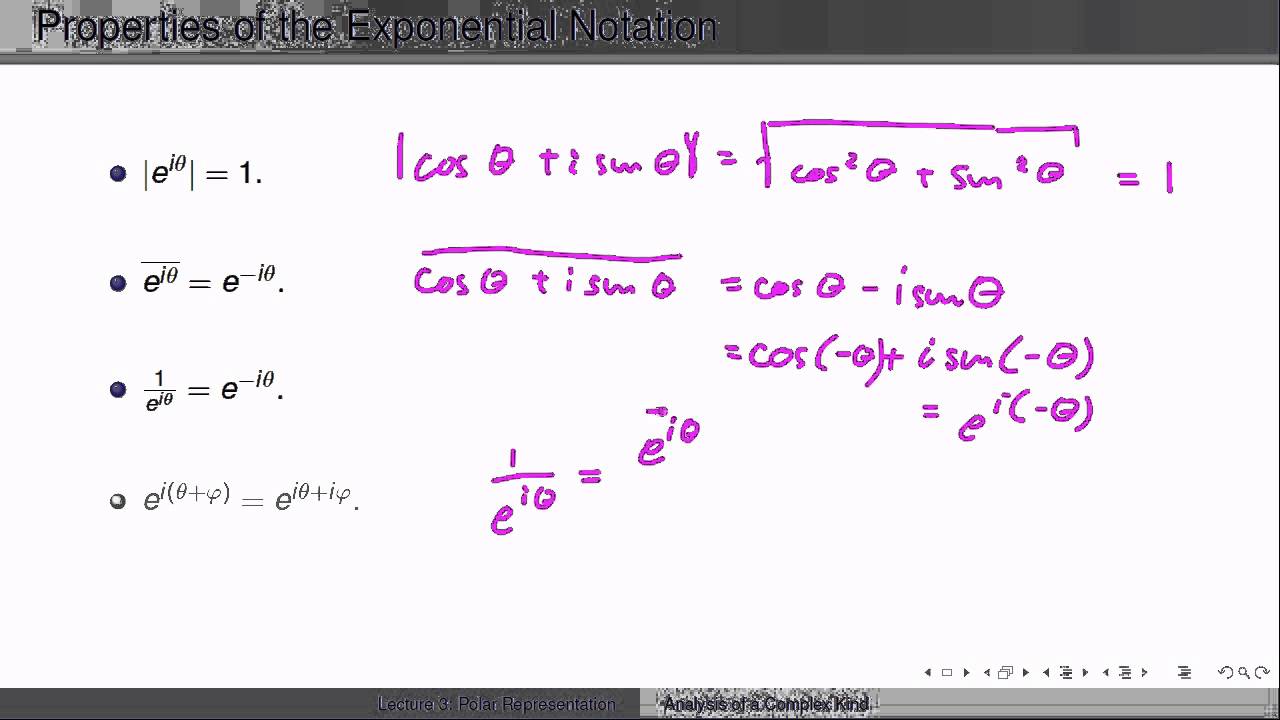 Week1Lecture3: Polar representation of complex numbers