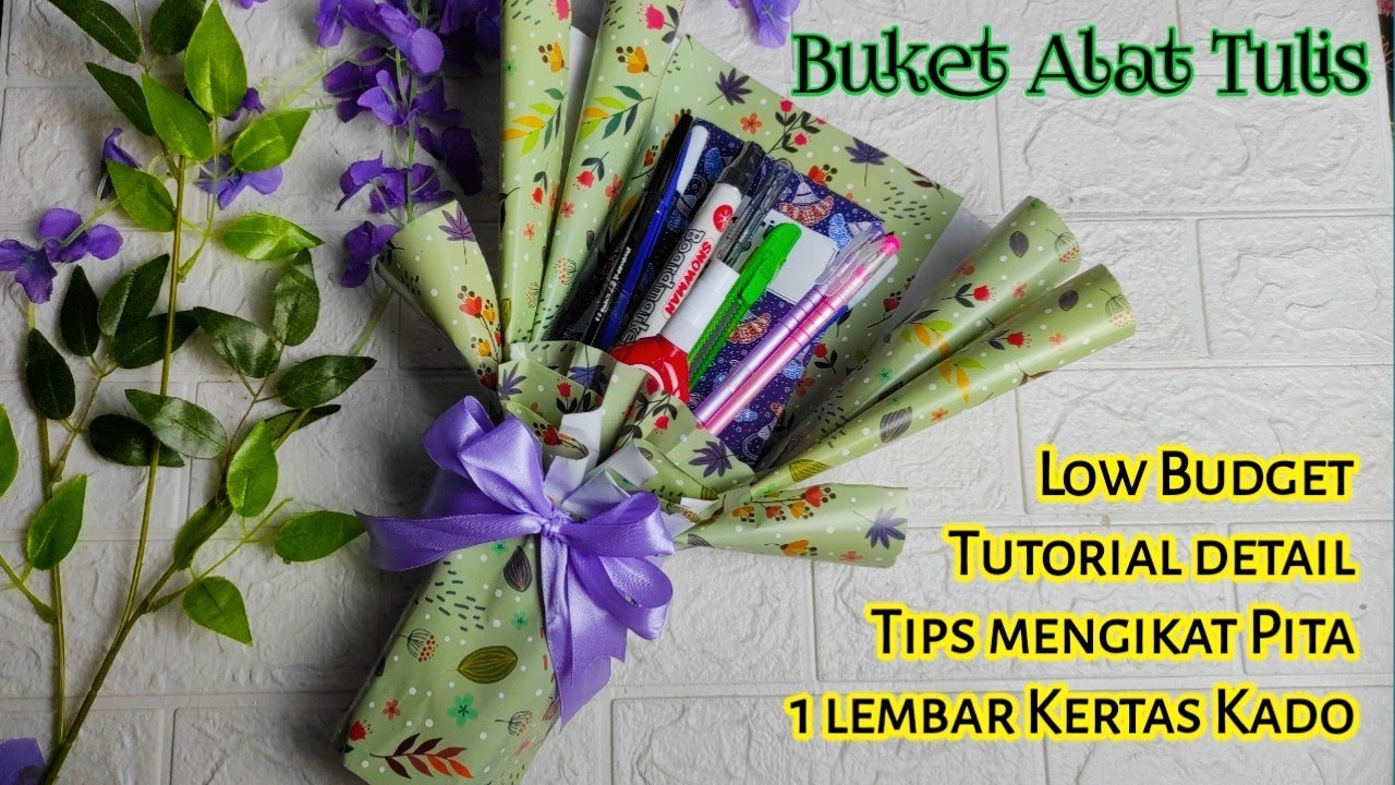 Buket Alat Tulis dari Kertas Kado yang Mudah || Hadiah Hari Guru