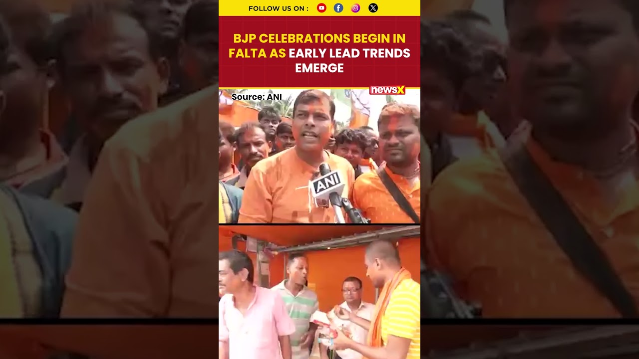 #watch | BJP Celebrations Begin in Falta as Early Lead Trends Emerge #faltarepoll #shorts