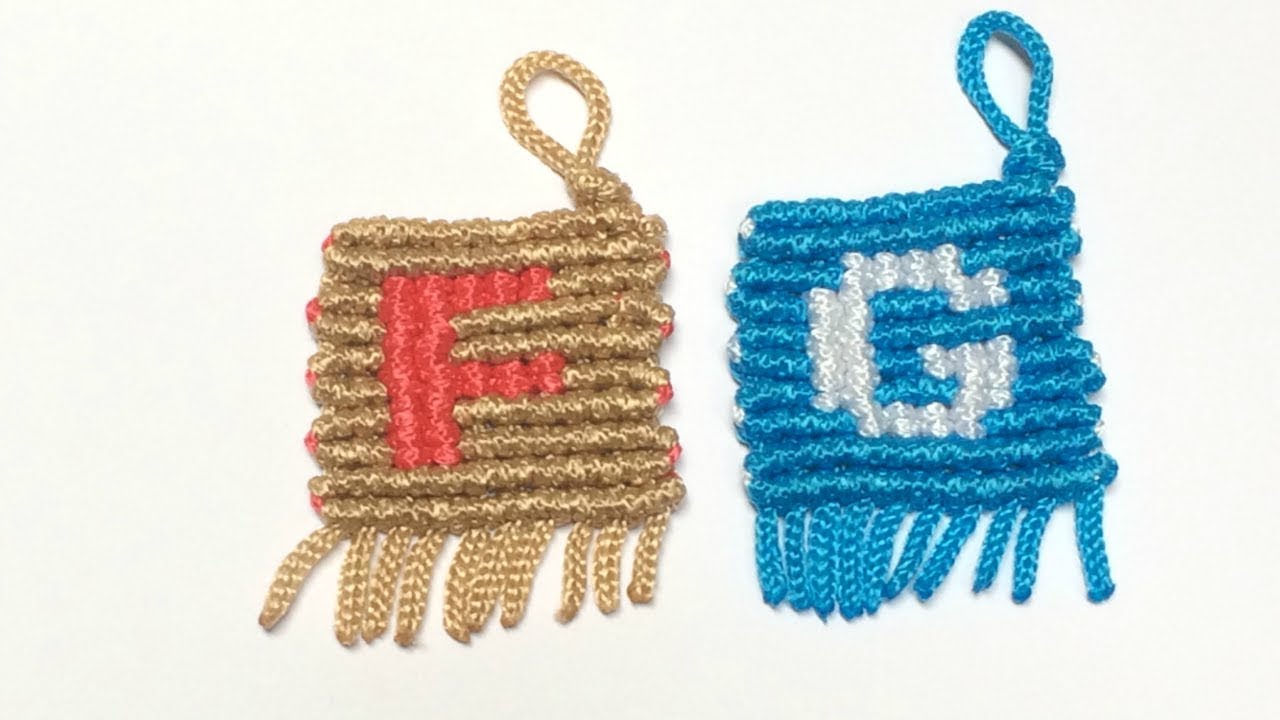 LETRAS F y G macramé
