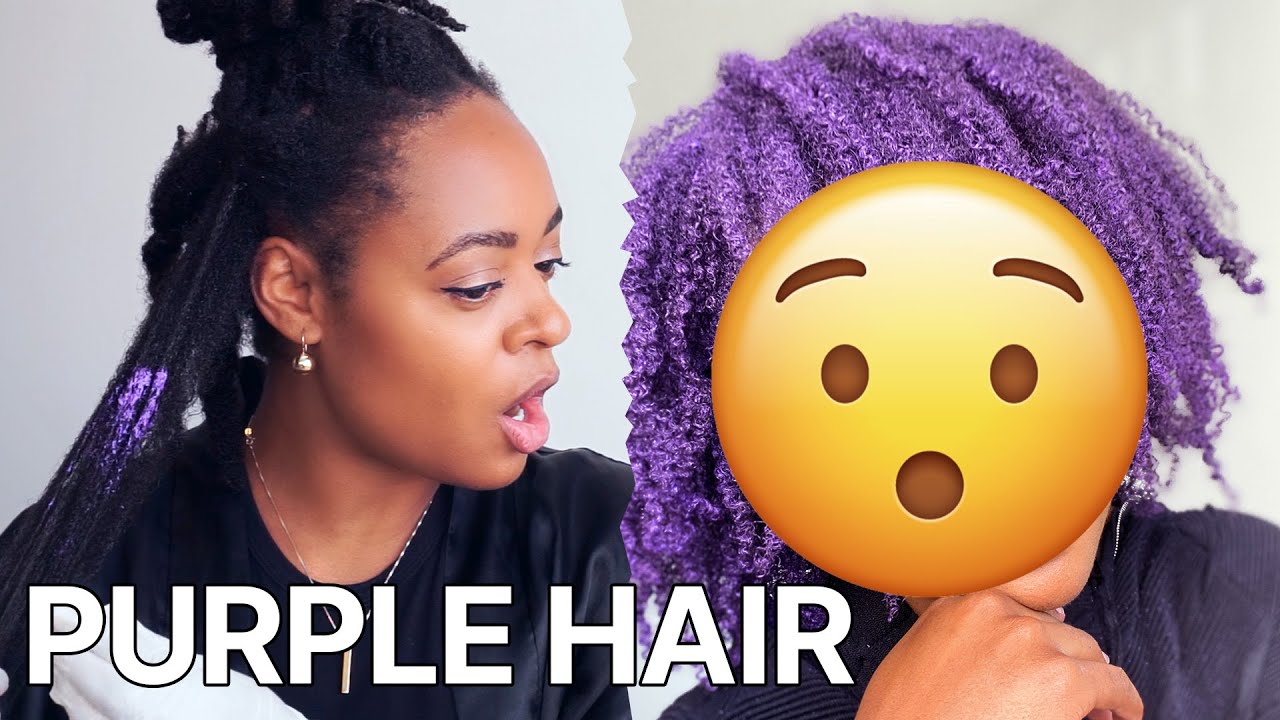 Trying BRIGHT PURPLE COLOR on My Type 4 Hair!! *ShOoketh*